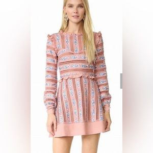 NWT For Love & Lemons Persephone embroidered dress, sz XS